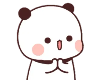 🧸 панда, милый, каваий, животное, мультфильм telegram sticker