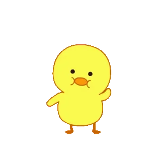 🐥 pato, desenho animado, animal, fofo, amarelo telegram sticker