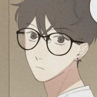 💱 mężczyzna, okulary, kreskówka, postać, osoba, anime telegram sticker