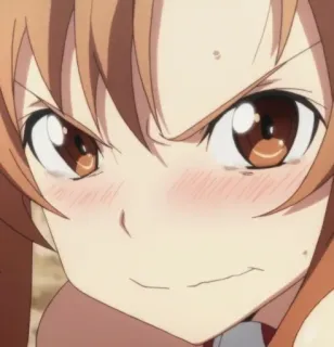 😾 Anime, Zły/Zła, Postać, Kobieta, Wyraz telegram sticker