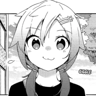 😏 GIGGLE Anime, Manga, Cartoon, Niedlich, Kichern, Lächeln whatsapp sticker