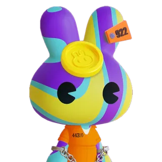 ☺️ 922 coelho, brinquedo, colorido, coelho, arte digital telegram sticker