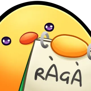 🐤 RÅGA lindo, personaje, animal, pegatina whatsapp sticker