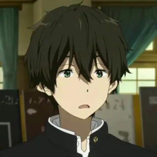 🎐 anime, boy, character, Hyouka, student telegram sticker