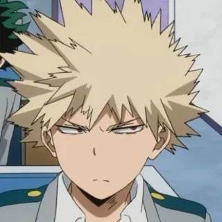 💥 Bakugo Katsuki My Hero Academia Bakugo, My Hero Academia, Anime, Personagem, Mangá, Katsuki, Cabelo espetado, Herói telegram sticker