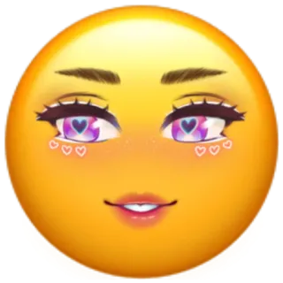 ☠️ Emoji, Emotikon, Twarz, Słodkie, Oczy, Serca, Miłość telegram sticker