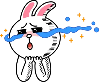 😭 sedih, menangis, kelinci, kelinci, emosi, air mata telegram sticker