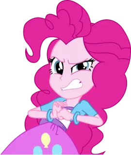 😡 Pinkie Pie My Little Pony pinkie pie, my little pony, marah, kartun, equestria girls telegram sticker