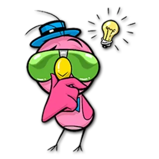 💡 Cartoon, Glühbirne, Denken, Figur telegram sticker