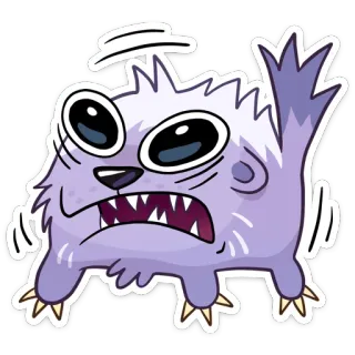 😡 Мультфильм, Существо, Монстр, Смешной, Милый telegram sticker