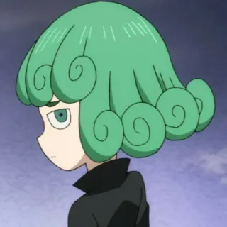 📎 Tatsumaki One-Punch Man Tatsumaki, One-Punch Man, anime, personaje, pelo verde, esper, héroe telegram sticker