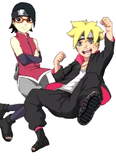 👫 Sarada Uchiha and Boruto Uzumaki Naruto Anime, Naruto, Boruto, Sarada, Uchiha, Uzumaki, Cartoon telegram sticker