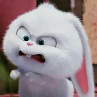 🐾 Snowball The Secret Life of Pets coniglio, coniglio, cartone animato, animato, animale domestico whatsapp sticker