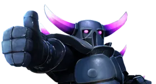 😈 P.E.K.K.A Clash of Clans PEKKA, Clash of Clans, เกมมือถือ, เกมวางแผน, ตัวละคร telegram sticker