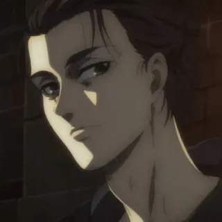💈 Eren Yeager Attack on Titan Eren Jaeger, Anime, Mangá, Personagem, Ataque dos Titãs telegram sticker