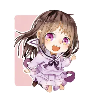 😄 chibi, anime, manga, cute, girl, cartoon whatsapp sticker