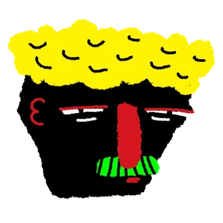 😒 arte, cartoni animati, personaggio, illustrazione, astratto, faccia telegram sticker
