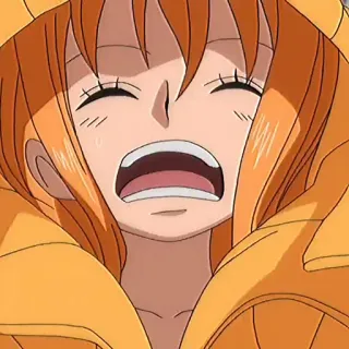 🍊 Nami One Piece Anime, One Piece, Nami, Dibujos animados, Manga, Pelo naranja, Llorando, Triste telegram sticker