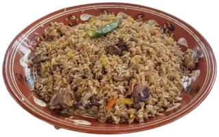 🍚 Pilaw, Ryż, Jedzenie, Danie, Kuchnia azjatycka, Mięso, Tradycyjne jedzenie telegram sticker