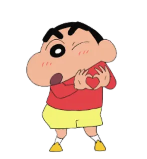 😍 Shin-chan Crayon Shin-chan Shin-chan, Crayon Shin-chan, Anime, Dibujos animados, Corazón, Lindo, Kawaii telegram sticker