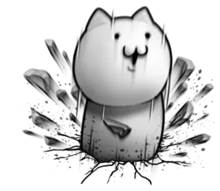 😖 gato, Battle Cats, Battle Cat, violencia, gore, juego whatsapp sticker