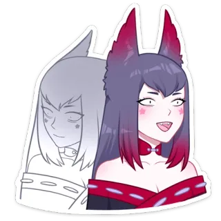 🙁 Anime, Kartun, Wanita, Gadis, Karakter, Ilustrasi whatsapp sticker