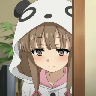🪜 Anime, Gadis, Panda, Hoodie, Lucu, Kartun whatsapp sticker