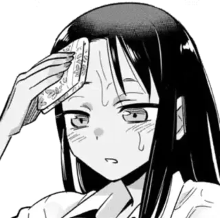 ◾️ Anime, Manga, Mädchen, Schwitzen, Besorgt, Erschöpft telegram sticker
