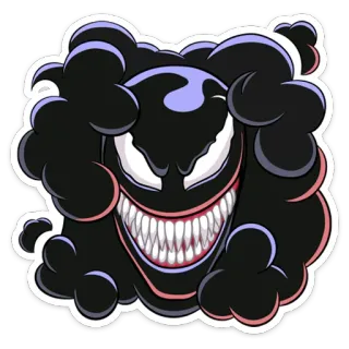 😈 Venom ヴェノム, マーベル, シンビオート, アンチヒーロー, エイリアン, コミック whatsapp sticker