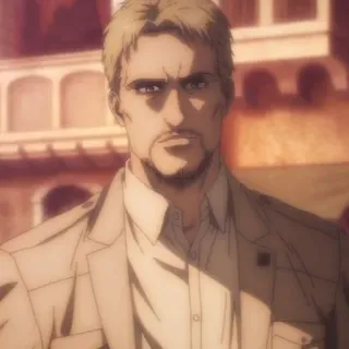 👾 Reiner Braun Attack on Titan アニメ, キャラクター, 兵士, 男性, シリアス, 大人 whatsapp sticker