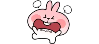 😡 HangSeed coniglio, coniglietto, carino, cartone animato, personaggio telegram sticker