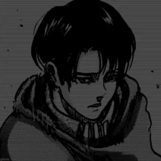 🎵 Levi Ackerman Attack on Titan levi ackerman, attack on titan, anime, manga, character, fanart whatsapp sticker