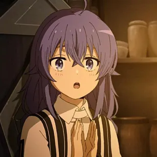 😁 anime, garota, chocada, fofa, surpresa, desenho animado telegram sticker