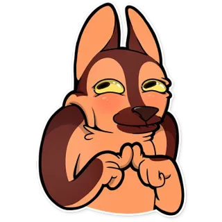 😏 Hund, Meme, Tier, Sticker, Cartoon telegram sticker