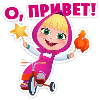 Маша, Мишка и друзья @TgSticker telegram stickers