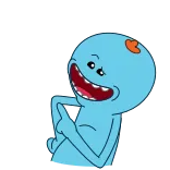 😏 Mr. Meeseeks Rick and Morty Dibujos animados, Animación, Comedia, Serie de TV, Ciencia ficción, Animación para adultos, Meeseeks telegram sticker