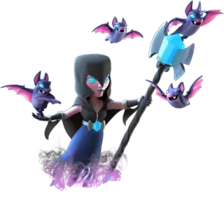 🦇 Witch Clash of Clans witch, magic, bats, clash of clans, game telegram sticker