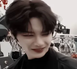 🦊 homme, visage, sourire, cheveux noirs, asiatique whatsapp sticker