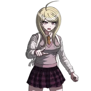 😩 Kaede Akamatsu Danganronpa Аниме, Персонаж, Девушка, Школьная форма, Danganronpa telegram sticker
