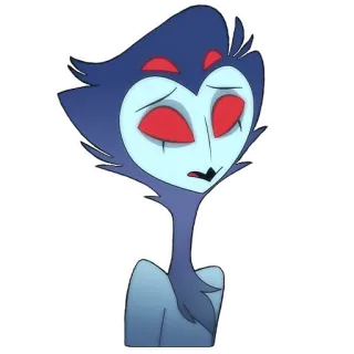 😞 Stolas Helluva Boss burung hantu, iblis, sedih, kartun, burung, pangeran telegram sticker