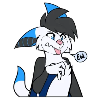 🤢 EW. Cartone animato, Animale, Carino, Divertente, Bleah, Espressione, Peloso telegram sticker