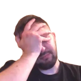 😓 Facepalm, Enttäuschung, Frustration, Scheitern, Reaktion, Meme whatsapp sticker