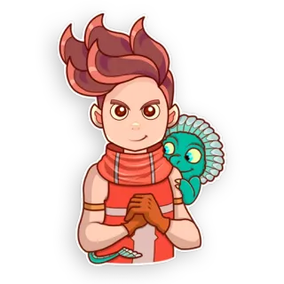 👊 adesivo, personagem, desenho animado, pessoa, dinossauro, fantasia telegram sticker