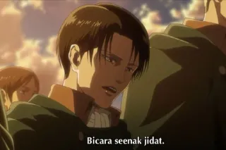 🌟 Levi Attack on Titan Bicara seenak jidat. Anime, Attack on Titan, Levi, Personagem telegram sticker