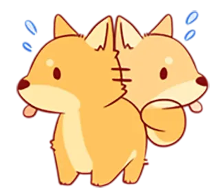 🐶 หมา, ลูกหมา, น่ารัก, คาวาอิ, สัตว์เลี้ยง, สัตว์, การ์ตูน telegram sticker