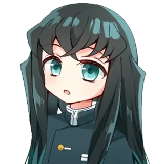 ❄️ Muichiro Tokito Demon Slayer 动漫, Q版, 鬼灭之刃, 漫画, 柱 whatsapp sticker