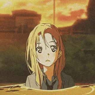 🩰 Kaori Miyazono Your Lie in April Anime, Meisje, Kaori, Your Lie in April, Leuk, Blond, Manga telegram sticker