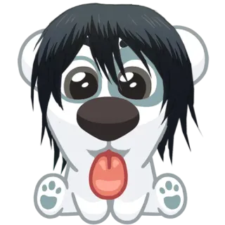 😛 dog, animal, pet, cartoon, cute whatsapp sticker