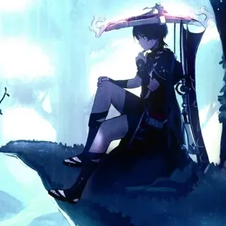 ⚡ Scaramouche Genshin Impact アニメ, ゲーム, スカラマシュ, 原神, キャラクター, 帽子 telegram sticker