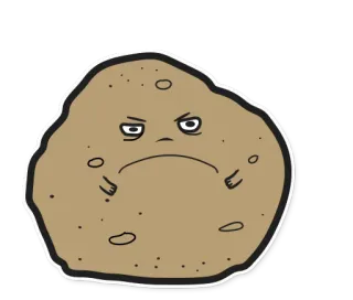 🤢 cartoon, grumpy, angry, character, illustration telegram sticker